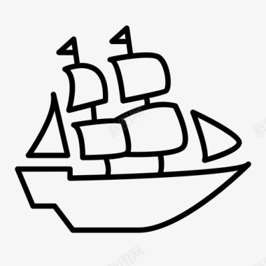 船大船班轮图标图标