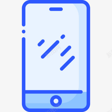 蓝色手机智能手机加密货币81蓝色图标图标