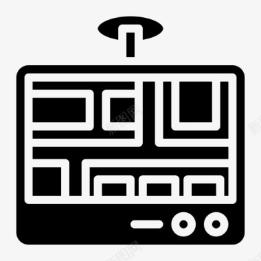 地理导航图标Gps导航和地图2填充图标图标