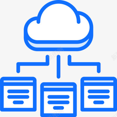 网站PSD模板网站云技术34蓝色图标图标