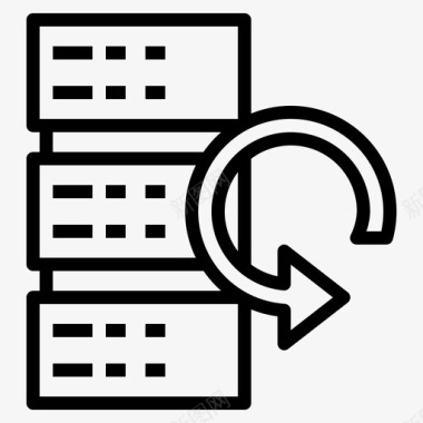 矢量服务器服务器数据文档图标图标