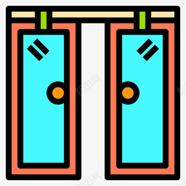 团队结构门结构12线颜色图标图标