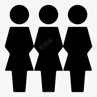女性的剪影人物客户领导者图标图标