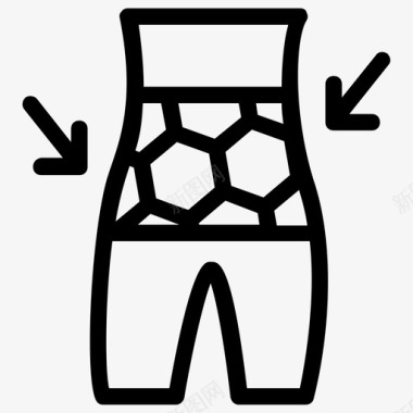 线条小学生饮食身体抽脂图标图标