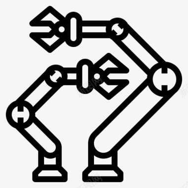 机器人手臂人工智能图标图标
