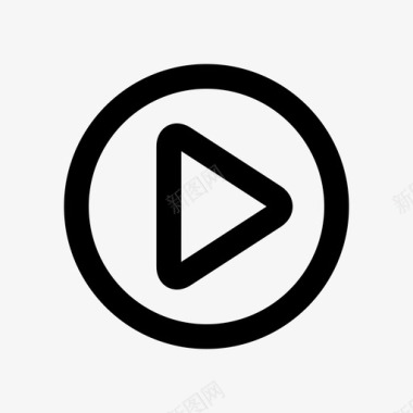 播放电影图标播放按钮控件媒体图标图标