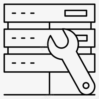 矢量服务器修理服务器设置图标图标