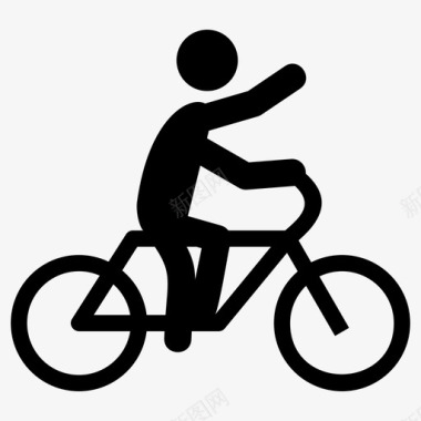 健身体育骑自行车健身健康图标图标