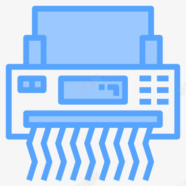 碎纸机办公文具21蓝色图标图标