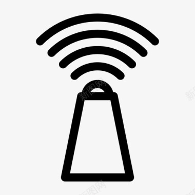 WiFi无线WiFi网络塔台网络连接信号图标图标