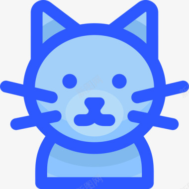 短毛猫猫品种1蓝色图标图标