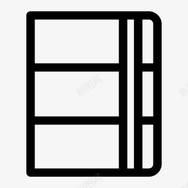 矢量VI手册笔记本议程工作手册图标图标