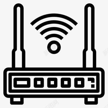 icon路由器路由器电子设备16线性图标图标