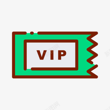 个性vipVip豪华店35线性颜色图标图标