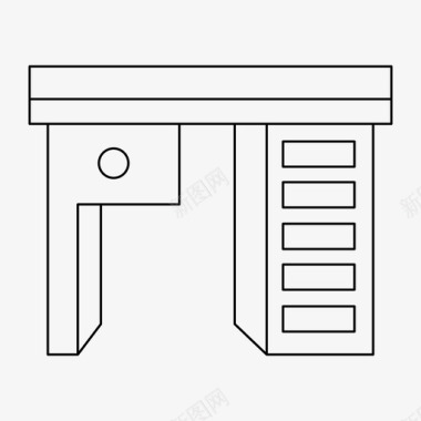 复古家具图标办公桌家具办公室图标图标