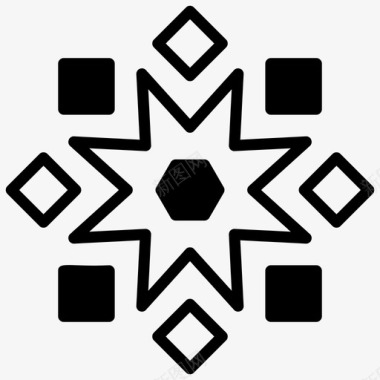 阿兹特克古代符号部落图标图标