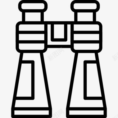精密望远镜双筒望远镜野营163直线图标图标