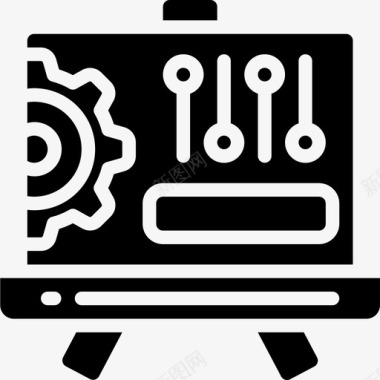 铜球阀智能板阀杆9填充图标图标