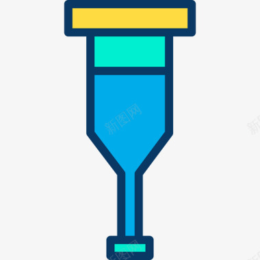 礼品拐杖拐杖医用155线性颜色图标图标