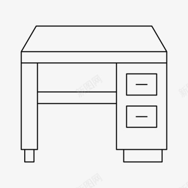 办公室家具书桌装饰家具图标图标