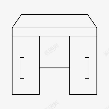 书桌PNG书桌装饰家具图标图标