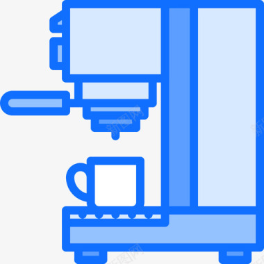 咖啡机展板咖啡机咖啡72蓝色图标图标