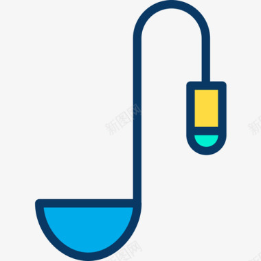 美食林勺美食12线颜色图标图标