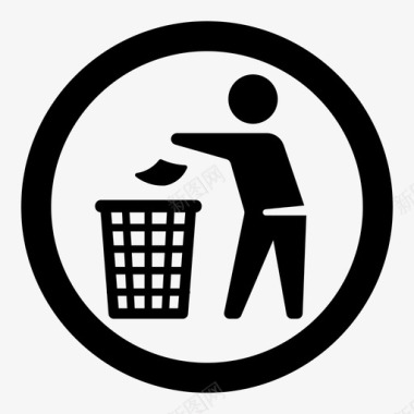 垃圾箱不乱扔垃圾垃圾图标图标