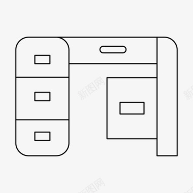 图标家具书桌装饰家具图标图标