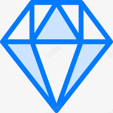 钻石宝石2蓝色图标图标