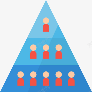 鸡金字金字塔营销管理9扁平图标图标