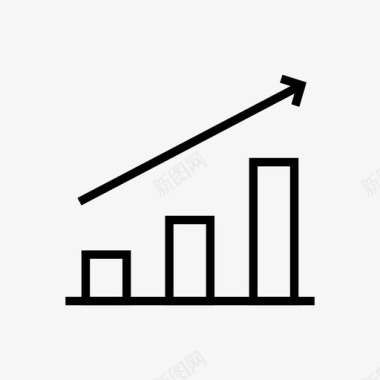 效益统计图形箭头效益图标图标