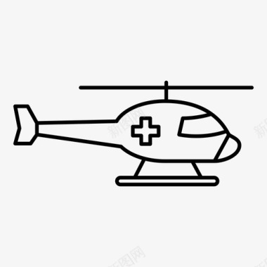 直升机飞行飞行器图标图标