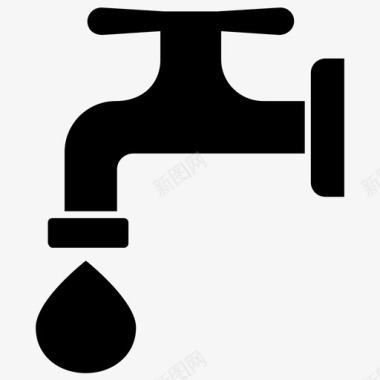 水标签滴水水源图标图标