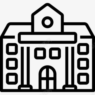 亲子教育机构大学学院大楼图标图标