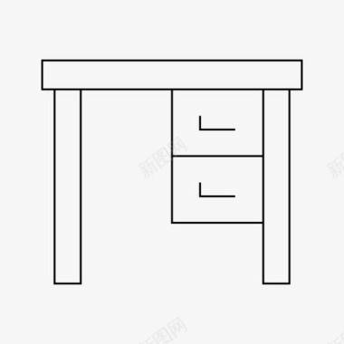 桌子透明png书桌装饰家具图标图标