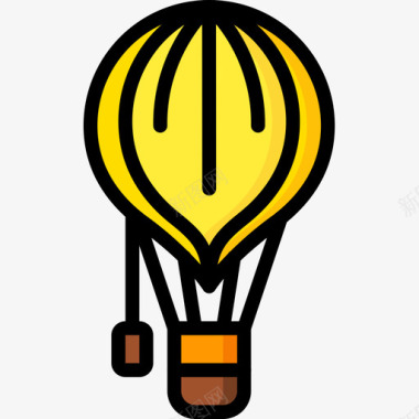 热气球蒸汽朋克5线性颜色图标图标
