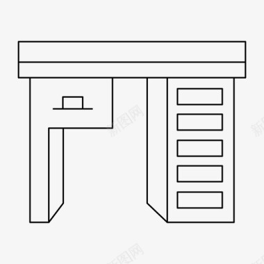 桌子办公桌家具办公室图标图标