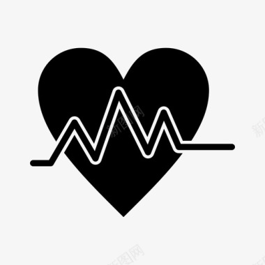 心电图心跳心电图心脏脉冲图标图标