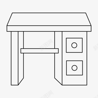 办公室伏案工作办公桌家具办公室图标图标