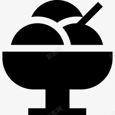 购物中心冰淇淋购物中心30填充图标图标