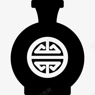 中国花瓶历史历史实心图标图标