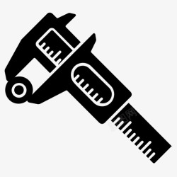 施工icon计量测量标尺游标卡尺图标高清图片