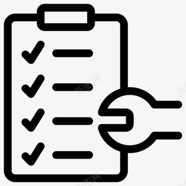 检验合格维修单剪贴板检验图标图标