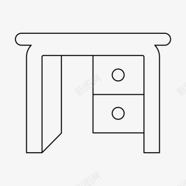 装饰标志书桌装饰家具图标图标