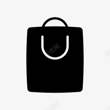 购物袋购买用户界面斜面实心图标图标