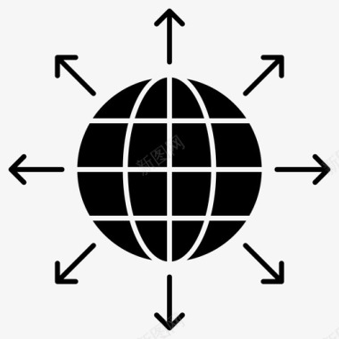 全球网络分支网络全球连接图标图标