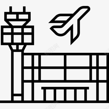 机场城市71直线图标图标