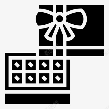 白色礼物盒子礼物盒子巧克力图标图标