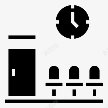 候车候车室40号铁路满座图标图标